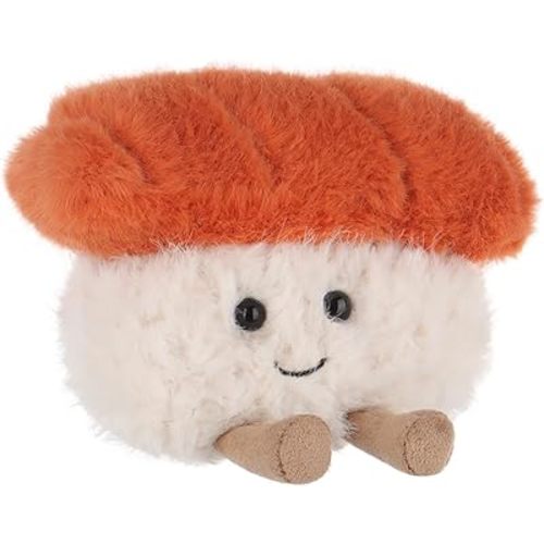Apricot Lamb Sushi Plush Stuffed Animals for Kids, Soft Cute Plush Toys for Baby Girl and Boy, Fluffy Salmon Sushi 3.2 Inches