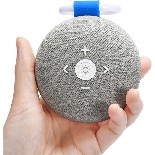 Sleepmac Go Baby Portable White Noise Machine and Night Light – White Noise, Pink Noise, Brown Noise, Lullaby, Nature Sounds, Child Lock, Memory Options (Cloud)