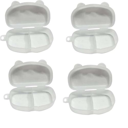 4pcs Universal Pacifier Storage Box, Leak Proof and Dust Proof Travel Baby Pacifier Holder, Portable Newborn Pacifier Case for Travel Accessories, Baby Essentials