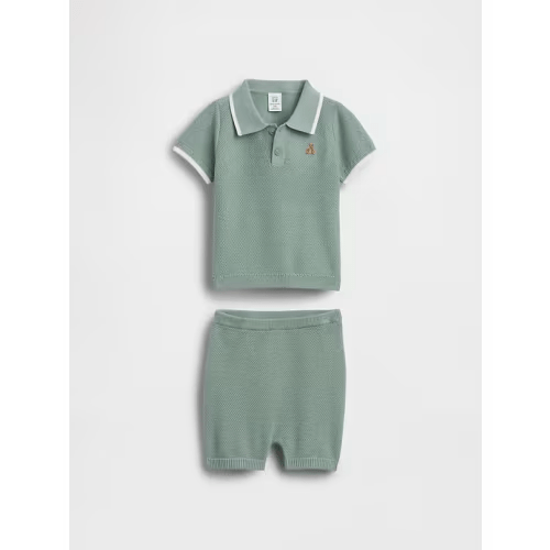 Baby Sweater Polo Outfit Set
