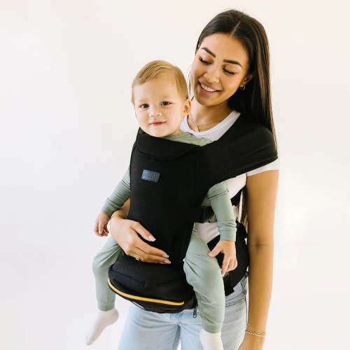 Tushbaby Hip Seat and Snug Carrier 2-in-1 Bundle - Black/Gold, Black Snug Carrier