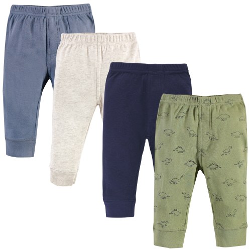 Touched by Nature Baby Boy Organic Cotton Pants 4pk, Dino