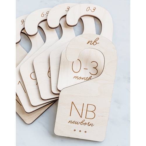 Wooden Baby Closet Dividers: Nursery Size Organizer, Newborn-24 Months