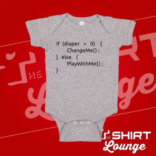 Funny Programmer Baby Bodysuit Infant One Piece For Developer Mommy and Daddy Coder Diaper Logic Baby Shower Gift Idea