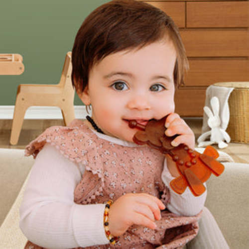 Little Bamber - Amber/Rubber Teething Toy - Bambeado