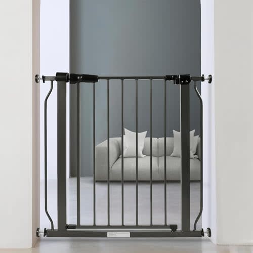 BalanceFrom Walk Thru Safety Gate for Baby and Pets, Doorways, Stairways, Hallways, Fits 29.1-33.8 Inch Openings, 36 Inch Height, Graphite