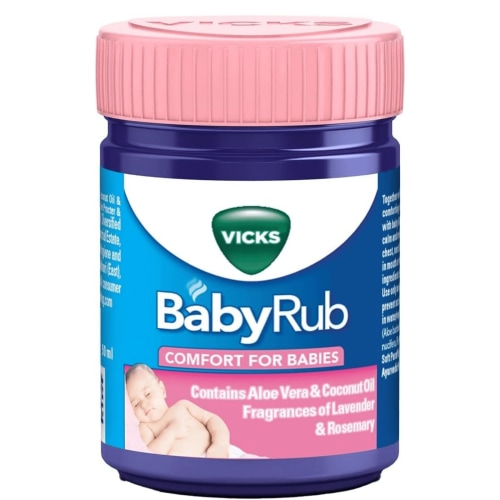 Vicks BabyRub Ointment 1.76 oz | Soothing Rub with Aloe, Lavender & Eucalyptus – Non-Medicated for Babies