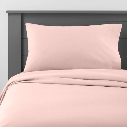 Solid Cotton Kids' Sheet Set - Pillowfort™, Color: Pink, Size: Twin
