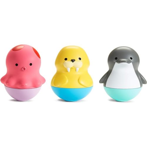 Munchkin® Bath Bobbers Mold Free Baby and Toddler Bath Toy, 6+ Months, Dolphin/Walrus/Octopus