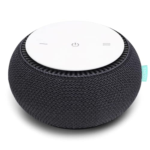 SNOOZ Smart White Noise Sound Machine - Real Fan Inside for Non-Looping White Noise, Sleep Aid for Adults, Travel, Sleeping, Bedroom, Portable, Baby Registry Essential - Charcoal