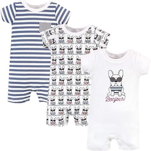Hudson Baby Unisex Cotton Rompers