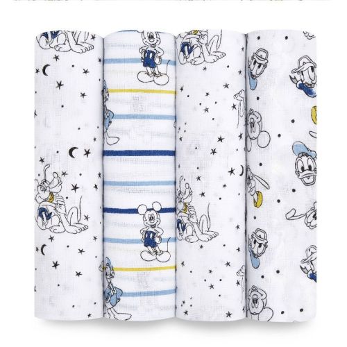 Aden + Anais Essentials Disney Winnie + Friends Muslin Swaddle Blankets - Beige - 4pk