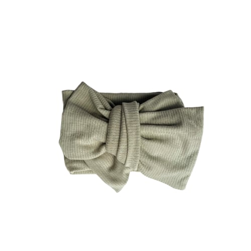 Luxe Fine Rib Oversized Topknot | Sage