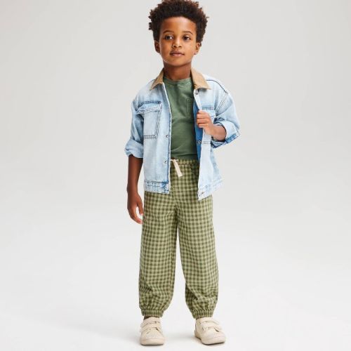 Toddler Boys' Baggy Plaid Pants - Cat & Jack™ Green 2T