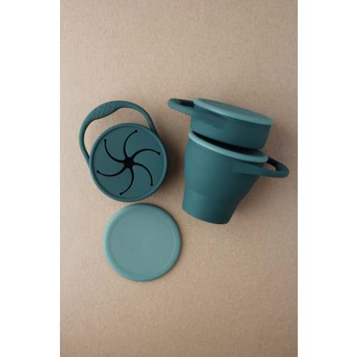 Foldable Silicone Snack Cup - Pine – littleCHEW