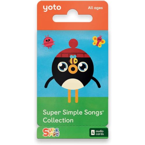 Yoto Super Simple Songs Collection – 4 Kids Musical Cards for Use with Player & Mini All-in-1 Audio Device, Educational Screen-Free Listening with Fun Singalong Music for Playtime Parties Travel