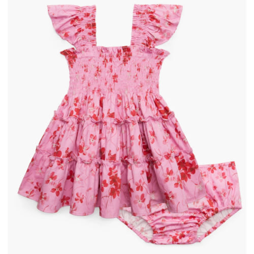 The Baby Ellie Nap Dress - Pink Sweet Peas