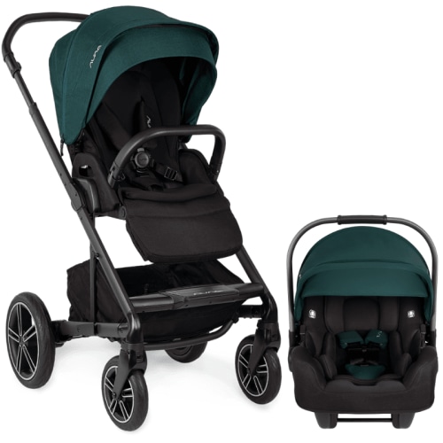 Nuna MIXX Next and PIPA RX Travel System - Lagoon - Caviar