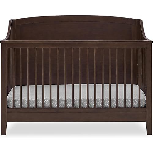 Delta Children Campbell 6-in-1 Convertible Crib - Greenguard Gold Certified, Walnut Espresso