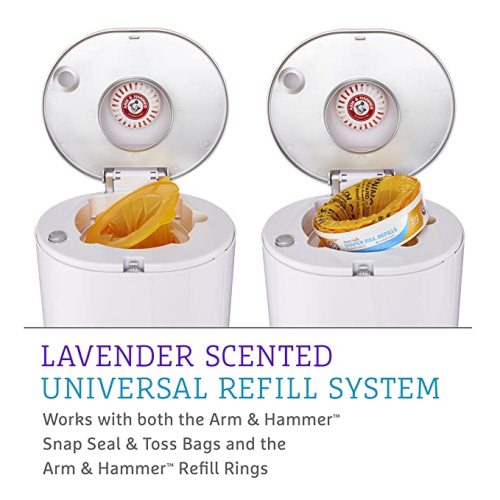 Munchkin Step Diaper Pail Powered by Arm & Hammer with Munchkin Arm & Hammer Diaper Pail Snap, Seal and Toss Refill Bags - Step Diaper Pail + 20 Refills