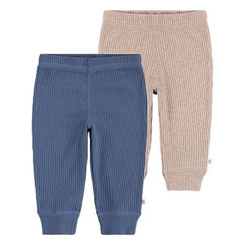 Newborn Baby Huggies Babywear® Organic Ribbed Pants 2-Pack