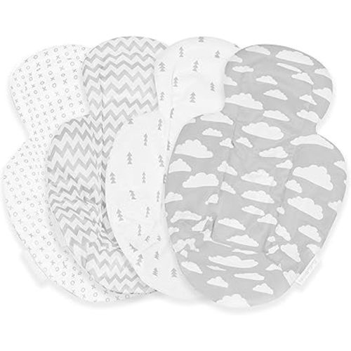 Infant Insert Compatible with 4Moms Mamaroo & Rockaroo – Car Seat Insert 2 Pack – Reversible Infant Car Seat Insert – Soft Plush Minky Car Seat Head Support Insert