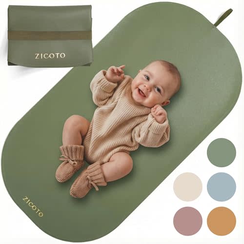 Beautiful Baby Diaper Changing Mat Made of Vegan Leather - Soft and Easy to Wipe Changing Pad for Travel or at Home Use - Lightweight and Foldable Mat That Perfectly Fits Into Any Diaper Bag