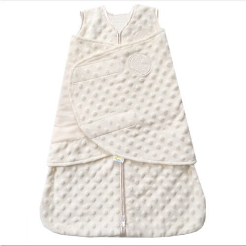 Halo Innovations Sleepsack Swaddle Wrap Plushy Dot Velboa - Cream Newborn
