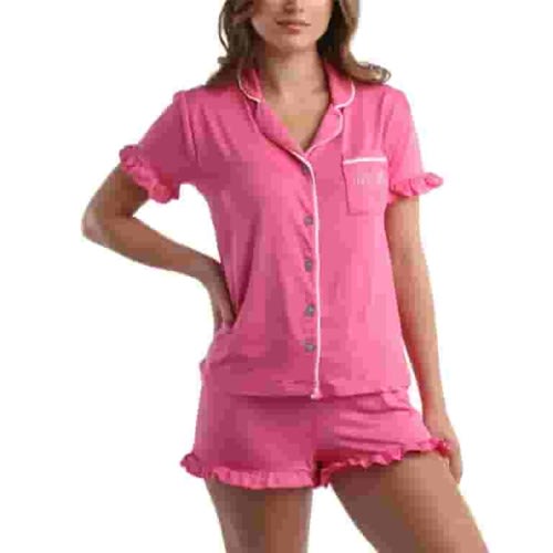 dELiA*s Women's Pajamas - 2 Piece Super Soft Button Down Sleep Shirt and Lounge Shorts (S-3X)