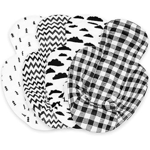 Infant Insert Compatible with 4Moms Mamaroo & Rockaroo – Car Seat Insert 2 Pack – Reversible Infant Car Seat Insert – Rockaroo & Mamaroo Newborn Insert – Soft Plush Minky Car Seat Head Support Insert