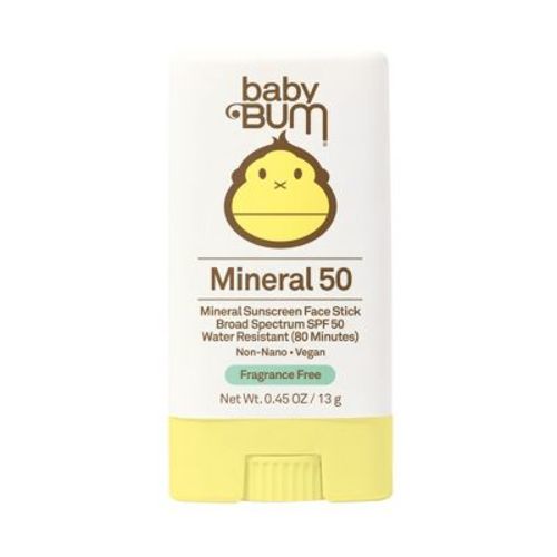 Baby Bum Mineral Sunscreen Face Stick Fragrance Free - SPF 50 - 0.45oz