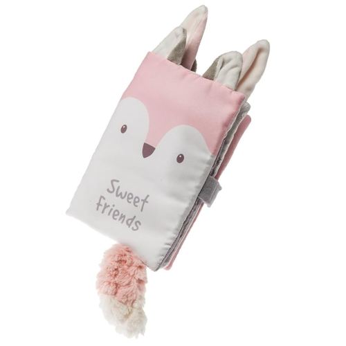 Mary Meyer Cuddlebook Soft Cloth Book Baby Toddler Activity Toy, 8 x 5-Inches, Putty Sweet Friends