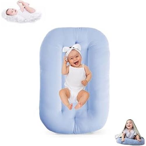 Baby Lounger for Infants Babies 0-12 Months, Bionic Organic Lounger, Soft Cotton Breathable Infant Floor Seats & Loungers for Newborn Baby Shower Gifts