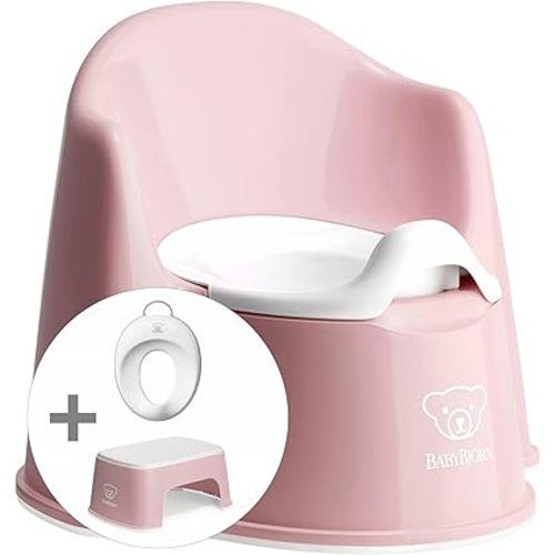 BabyBjorn Potty Training Bundle, Powder Pink/White