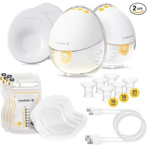 Medela Motion InBra Wearable Breast Pump, Portable Hands-Free Wireless Electric Pump, Highly efficient, Lightweight, Custom fit with Inserts, Rechargeable Battery, Discreet, Quiet, Only 3 Parts