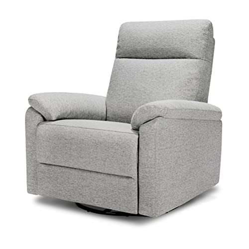 DaVinci Suzy Swivel Recliner in Frost Grey, GREENGUARD Gold & CertiPUR-US® Certified