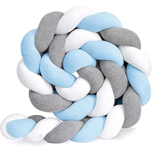 Knot Ball Pillow Multi,Knot Pillows Multi-Color woven pillow,Machine Washable Ball Throw Pillow,Decorative Pillow Cute Decorative,Placed on The Sides and Corners of Beds and Sofas (Grey, 79in/2m)