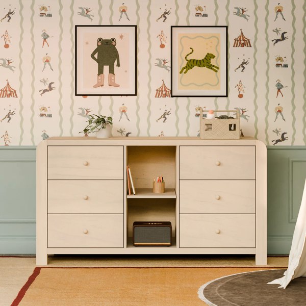 Babyletto Kids TipToe 6-Drawer Assembled Dresser with Cubbies