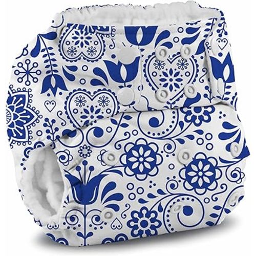 Kanga Care Rumparooz Cloth Diaper Reusable One Size Pocket Diaper with Patented Inner Double Gusset 2 pcs Microfiber Insert Soaker (6-40+ lbs) - Elskede