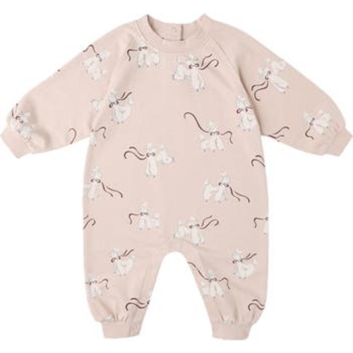 Poodle Print Cotton Blend Romper, 0-3M