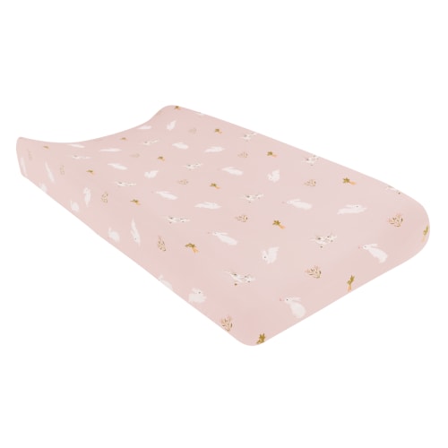 Change Pad Cover in Blush Rabbit