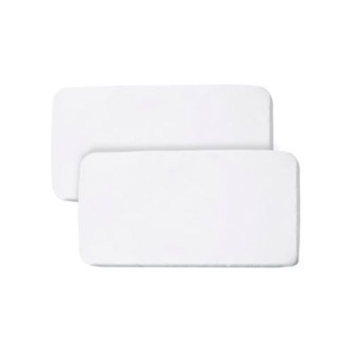 Breathablebaby All-in-one Fitted Sheet & Waterproof Cover, For 33" X 15" Bassinet Mattress (2-pack), White
