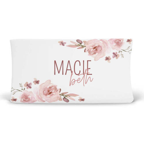 Rosie's Rose Personalized Changing Pad Cover
