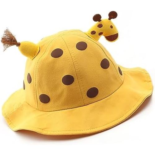 Toddler Hat Cute Giraffe Bucket Hat Sun Protection Hat Outdoor Camping Hat for 1-4 Years Boys Girls