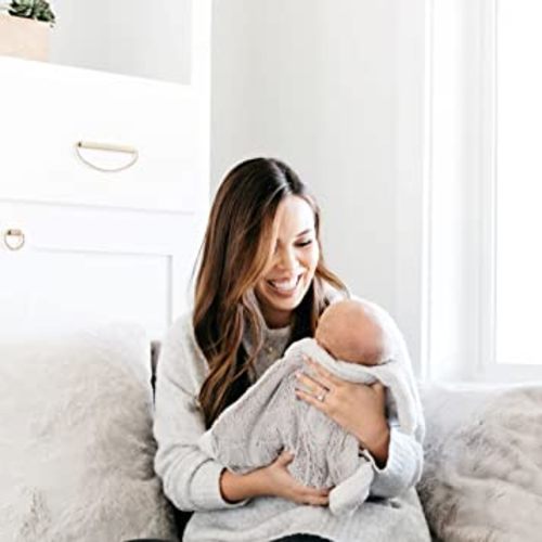 SARANONI Mini Security Blanket for Babies Super Soft Boutique Quality Lush Luxury Baby Blanket (Mini 15" x 20", Feather Gray)