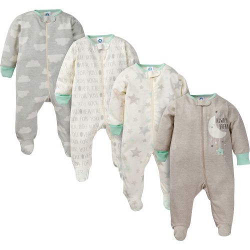 Gerber Baby Girls' Sleep 'n Play - Elephants - 0-3 Months - 4-pack