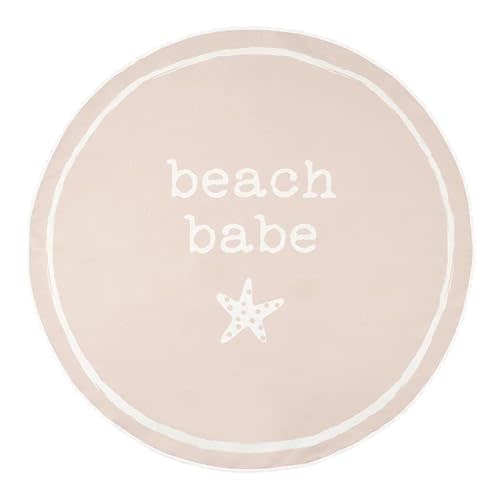 Stephan Baby Towels - Quick Dry Microfiber Infant or Toddler Beach Towel Round, 42-Inch Diameter, Pink - Beach Babe