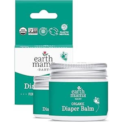 Earth Mama Organic Diaper Balm | Diaper Cream with Calendula | Calm Skin Baby Essentials for Diaper Bag |Multipurpose Baby Ointment, 2-Fluid Ounce (2-Pack) - 2 Fl Oz (Pack of 2)