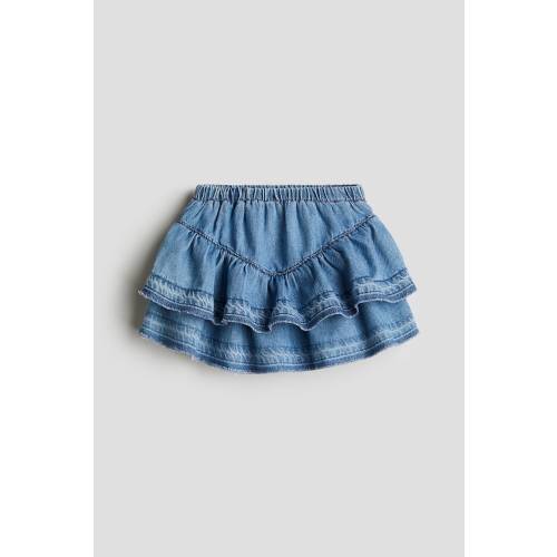 FLOUNCED DENIM SKIRT