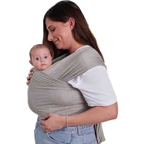 Solly Baby Wrap Carrier - Lightweight Baby Carrier - Newborn Baby Essentials - for Newborn, Infants and Baby 8-25 Lbs. Sea Salt